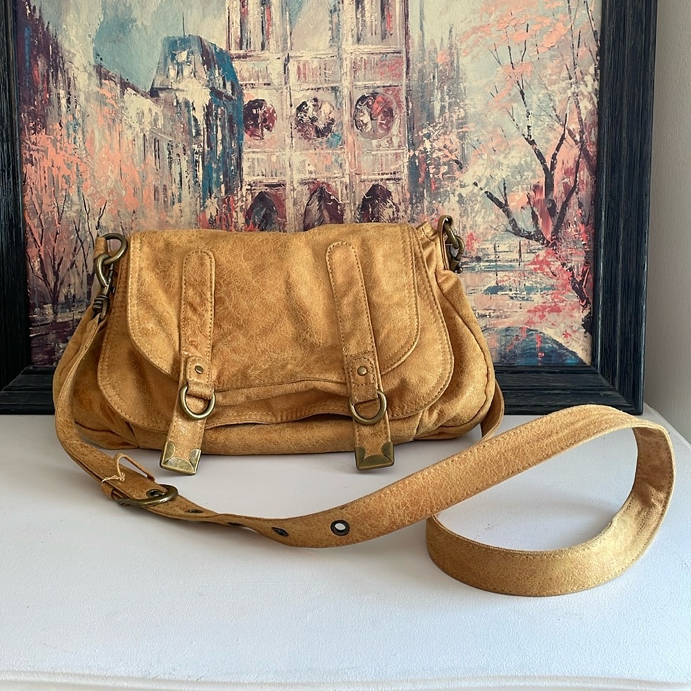 Matt & Nat Golden Yellow Crossbody Messenger Bag